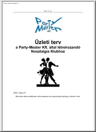 Üzleti terv a Party-Mester Kft. által