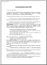 Szociológiaelmélet tételek, 2000