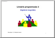 Dr. Ábrahám István - Lineáris programozás 2, algebrai megoldás