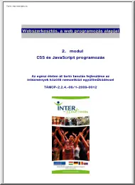 Webszerkesztés, a web programozás