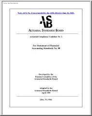 Actuarial Compliance Guideline For Statement of Financial Accounting Standards No 88