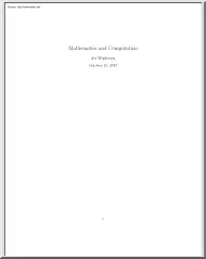 Avi Wigderson - Mathematics and Computation