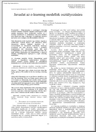 Berecz Antónia - Javaslat az e-learning modellek osztályozására