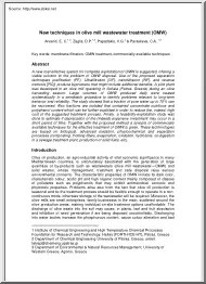 Arvaniti-Zaglis-Papadakis - New Techniques in Olive Mill Wastewater Treatment