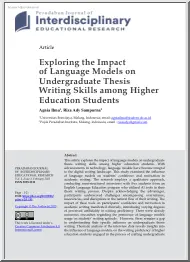 Exploring the Impact of Language Models on Undergraduate Thesis Writing Skills among Higher Education Students