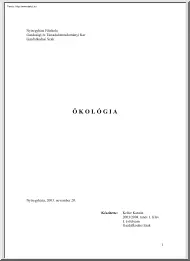 Keller Katalin - Ökológia