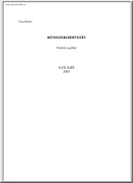 Nagy Elemér - Rendszerszervezés