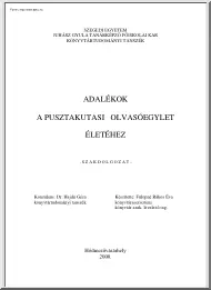 Fülöpné Rákos Éva - Adalékok a pusztakutasi olvasóegylet életéhez