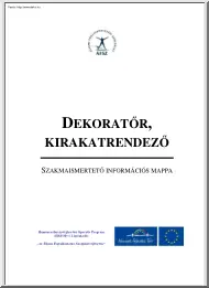 Dekoratőr, kirakatrendező, szakmaismertető információs mappa