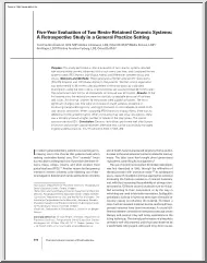Arnelund-Johansson - Five year evaluation of two resin retained ceramic systems, A retrospective study in a general practice setting