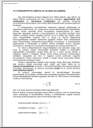 A transzportfolyamatok általános jellemzése