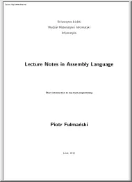 Piotr Fulmanski - Lecture Notes in Assembly Language