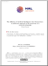 Sylvain Fontaine - The diffusion of Artificial Intelligence into Neuroscience. A multiscale approach of the genericity of a research-technology