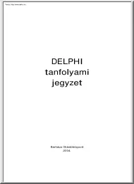 Delphi tanfolyami jegyzet
