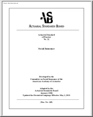 Actuarial Standard of Practice No. 32, Social Insurance