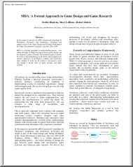 Hunicke-LeBlanc-Zubek - MDA, A Formal Approach to Game Design and Game Research