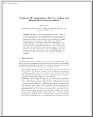 Mark P. Jones - Functional Programming with Overloading and Higher Order Polymorphism