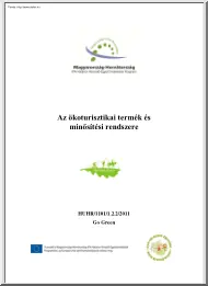 Az ökoturisztikai termék és