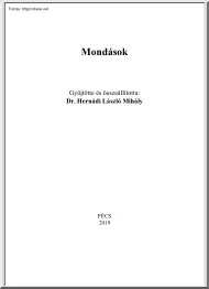Dr. Hernádi László Mihály - Mondások