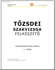 Tőzsdei szakvizsga felkészítő, 1