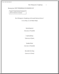 Bangerter-König-Blatti - How Widespread is Graphology in Personnel Selection Practice