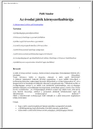 Pálfi Sándor - Az óvodai játék