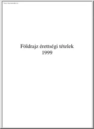 Földrajz érettségi tételek, 1999