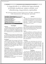 A jógagyakorlás és az affektivitás kapcsolatának potenciális mediátorai, tudatos jelenlét, testi válaszkészség, öneggyüttérzés, spiritualitás