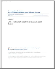 Nebraska Guide to Hunting and Public
