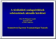 Dr. Hangody László - A térdízületi szalagsérülések sebészetének aktuális kérdései