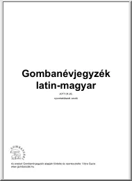 Vidra Gyula - Gombanévjegyzék, latin-magyar