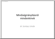 Minőségirányításról mindenkinek