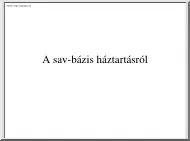 A sav-bázis háztartásról