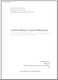 Beri Dániel Ferenc - Short selling és