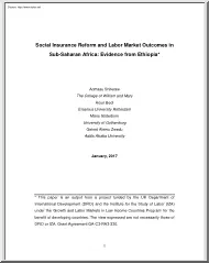 Admasu-Arjun-Getnet - Social Insurance Reform and Labor Market Outcomes in Sub Saharan Africa, Evidence from Ethiopia