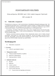 Végh László - Fenntartható