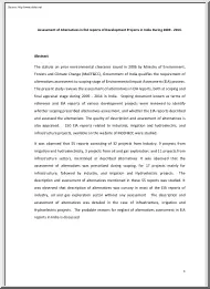 Assessment of Alternatives in EIA reports of Development Projects in India