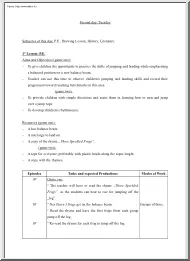 P.E., drawing lesson, history, literature