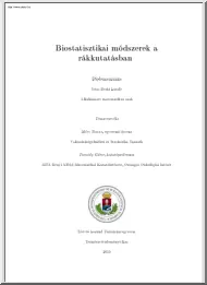 Berki László - Biostatisztikai módszerek a rákkutatásban, diplomamunka