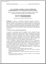 A PLC-technika szerepe az ipari vezérlések fejlődésében és az automatizálás oktatásában
