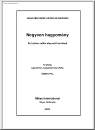 Németh Pál - Negyven hagyomány, az