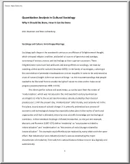 Quantitative Analysis in Cultural Sociology