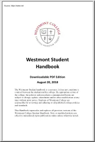 Westmont College, Student Handbook