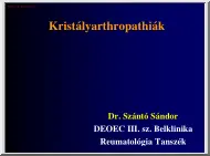 Dr. Szántó Sándor - Kristályarthropathiák