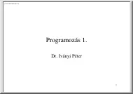 Dr. Iványi Péter - Programozás 1.