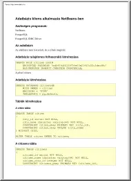 Adatbázis kliens alkalmazás NetBeans-ben