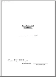 A számviteli politika