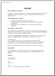 A Javascriptről röviden