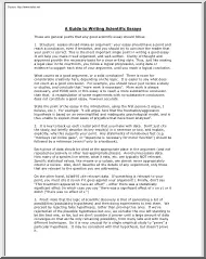 A Guide to Writing Scientific Essays