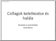 Kocsis Bence - Csillagok keletkezése